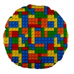 plastic blocks Large 18  Premium Round Cushion 