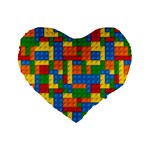 plastic blocks Standard 16  Premium Heart Shape Cushion 