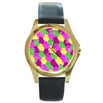 Easter candies Round Gold Metal Watch