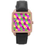 Easter candies Rose Gold Leather Watch 