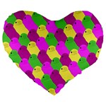 Easter candies Large 19  Premium Flano Heart Shape Cushion