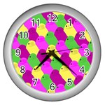 Easter candies Wall Clock (Silver)