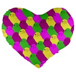 Easter candies Large 19  Premium Heart Shape Cushion