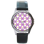 Easter Pastel Egg Round Metal Watch