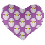 Easter Pastel Egg Large 19  Premium Heart Shape Cushion