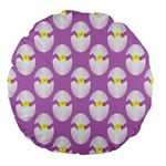 Easter Pastel Egg Large 18  Premium Flano Round Cushion 