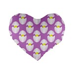 Easter Pastel Egg Standard 16  Premium Flano Heart Shape Cushion 