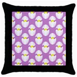 Easter Pastel Egg Throw Pillow Case (Black)