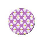 Easter Pastel Egg Rubber Coaster (Round)