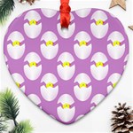 Easter Pastel Egg Heart Ornament (Two Sides)