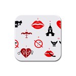 Ten Commandments Rubber Square Coaster (4 pack)