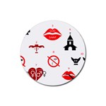 Ten Commandments Rubber Round Coaster (4 pack)