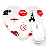 Ten Commandments Heart Mousepad