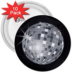 Discoball 3  Button (10 pack)