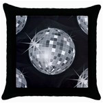 Discoball Throw Pillow Case (Black)