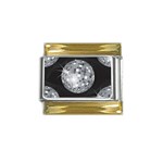 Discoball Gold Trim Italian Charm (9mm)