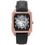 Discoball Rose Gold Leather Watch 