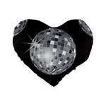 Discoball Standard 16  Premium Flano Heart Shape Cushion 