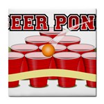 Beer Pong legend Tile Coaster