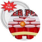 Beer Pong legend 3  Button (10 pack)