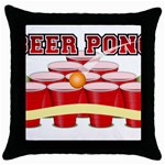 Beer Pong legend Throw Pillow Case (Black)