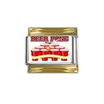 Beer Pong legend Gold Trim Italian Charm (9mm)