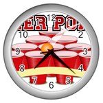 Beer Pong legend Wall Clock (Silver)