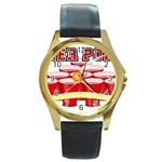 Beer Pong legend Round Gold Metal Watch