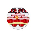 Beer Pong legend Rubber Round Coaster (4 pack)