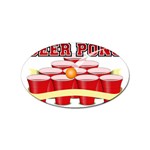 Beer Pong legend Sticker Oval (10 pack)