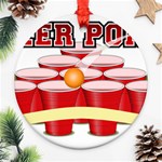 Beer Pong legend Round Ornament (Two Sides)