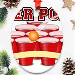 Beer Pong legend Oval Ornament (Two Sides)