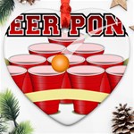 Beer Pong legend Heart Ornament (Two Sides)