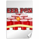 Beer Pong legend Canvas 12  x 18 