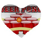 Beer Pong legend Large 19  Premium Heart Shape Cushion