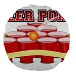 Beer Pong legend Large 18  Premium Flano Round Cushion 