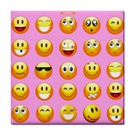 pastel pink Emoji  Tile Coaster