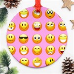 pastel pink Emoji  Ornament (Round)