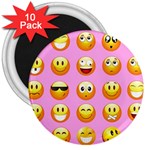 pastel pink Emoji  3  Magnet (10 pack)