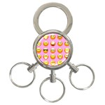 pastel pink Emoji  3-Ring Key Chain