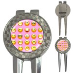 pastel pink Emoji  3-in-1 Golf Divot