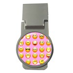 pastel pink Emoji  Money Clip (Round)