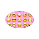 pastel pink Emoji  Sticker (Oval)