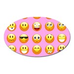 pastel pink Emoji  Magnet (Oval)