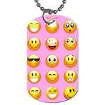 pastel pink Emoji  Dog Tag (One Side)