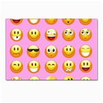 pastel pink Emoji  Postcard 4  x 6 