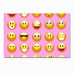 pastel pink Emoji  Postcard 5  x 7 