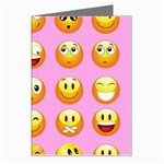 pastel pink Emoji  Greeting Card