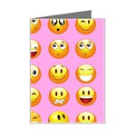 pastel pink Emoji  Mini Greeting Card