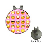 pastel pink Emoji  Golf Ball Marker Hat Clip